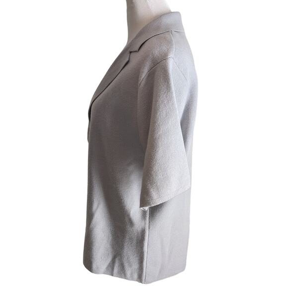 SIONI Knit Gray Collared Button Up Relaxed Sweater XL - Picture 2 of 5